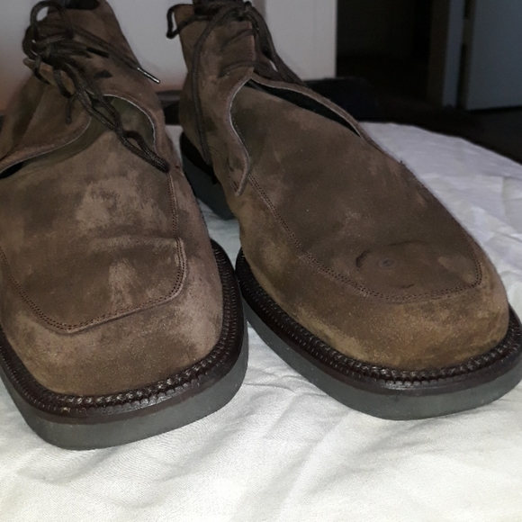 Men\'s (((BACHRACH))) Ankle High BROWN SUEDE Shoes!